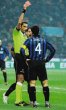  Udinese caz&#x00F3; al Mil&#x00E1;n en la punta. Javier Zanetti, fue expulsado por primera vez en Italia.AFP.