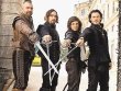  Los tres mosqueteros. Portos (Ray Stevenson), Athos (Matthew Macfadyen), D&#x2019;Artagnan (Logan Lerman) y Aramis (Luke Evans).