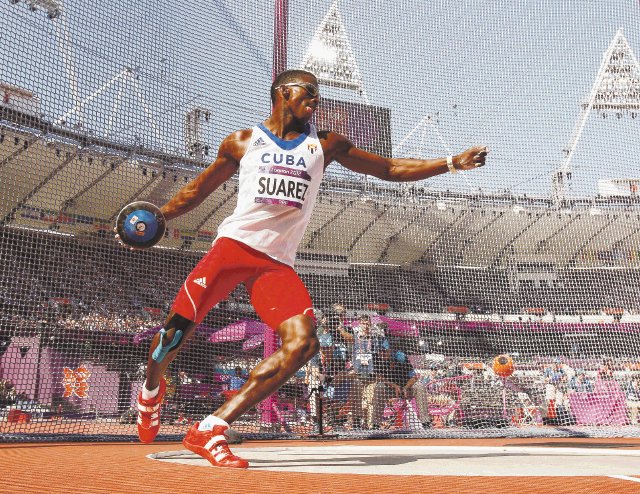 Cubano repitió el bronce. Suárez en el lanzamiento de disco. Su medalla fue la segunda cubana en atletismo.EFE.