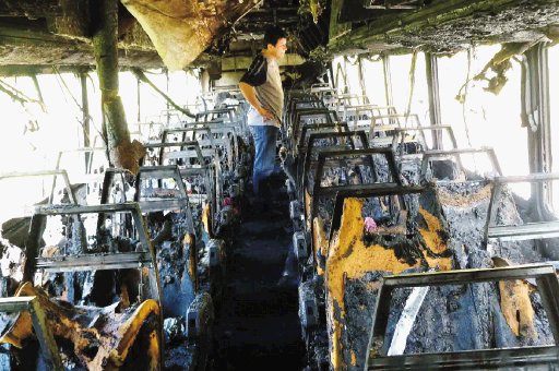  Se quemó autobús con 58 pasajeros En Las Lajas de Zarcero