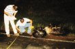  Motociclista muere tras colisión. Producto del impacto, ambos vehículos se salieron de la vía. El cuerpo quedó a cinco metros de la motocicleta.Édgar Chinchilla.