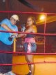  Carolina aprobó la nueva lección. Carolina al final de la pelea.Hilda Aburto/Boxeo costarricense.