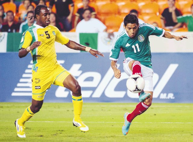  Goleados en 12 minutos El “Tri” tuvo que esperar 78 minutos para marcar el primero a Guyana. Al final fue 5-0