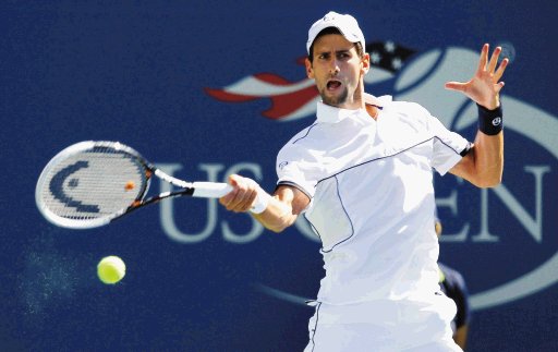 El rey serbio tuvo fácil inicio. Djokovic y Nadal empezaron bien el US Open.REUTERS.