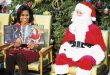 Michelle Obama logra que se bata r&#x00E9;cord saltando. Michelle Obama invita a moverse en contra de la obesidad.efe.