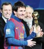  Diario L&#x0027;&#x00C9;quipe encumbra a Messi. Messi gan&#x00F3; en Jap&#x00F3;n el Mundial de Clubes. AFP.