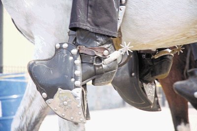 Algunas espuelas y los estribos destacaron por sus bellos dise&#x00F1;os en plata.