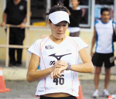   La atleta Wendy Z&#x00FA;&#x00F1;iga compite desde los nueve a&#x00F1;os y cruz&#x00F3; la meta muy relajada y con buen tiempo.