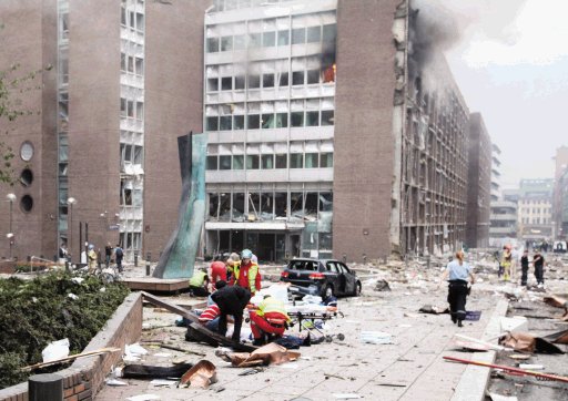  Siete muertos y  varios heridos en ataque  a barrio noruego  Lugar est&#x00E1; cerca de oficina de Primer Ministro