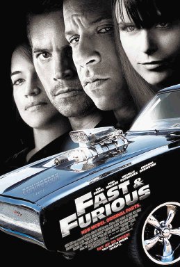 Cartelera de cine. Rápidos y furiosos 5, película de acción.