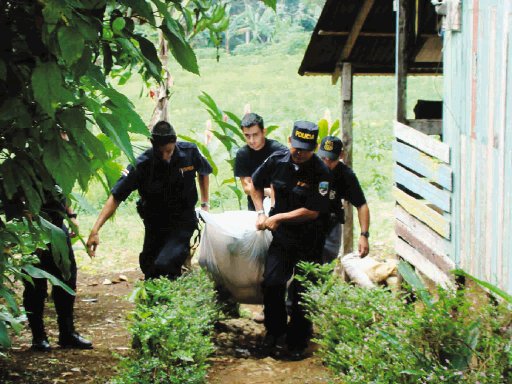  Matan a peón agrícola de 15 machetazos. El cuerpo fue levantado por agentes del OIJ y de la Fuerza Pública.Carlos Hernández.