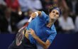 Djokovic y Federer pasan a las semifinales en Basilea. R&#x00F3;ger Federer durante el partido de hoy en el que derrot&#x00F3; al estadounidense Andy Roddick. AFP.