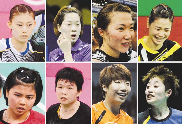  Expulsadas por dejarse ganar. Estas son las jugadoras de China, Corea del Sur e Indonesia que fueron expulsadas.AFP.