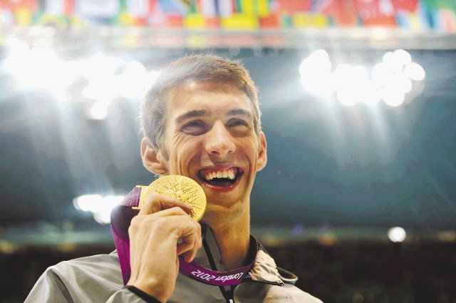  ¡Este tipo es un genio!. Phelps es el más grande atleta en la historia del olimpismo con 21 medallas. AFP.