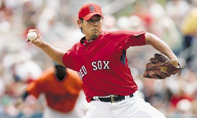  Matsuzaka fuerte. El japonés había sufrido un esguince en el cuello. AP.