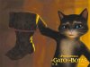 Carteleras de cines. Gato con botas, película de animación.