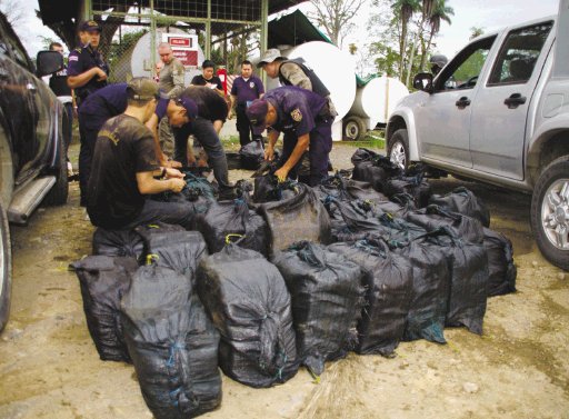  Cae casi tonelada de cocaína en manglar Narcos escaparon en lancha rápida