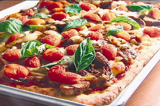 Pizza vegetariana de Pesto Prepárelo con Sabores