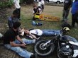  Peatón fue arrollado por moto. Motociclista. Marvin Gamboa.