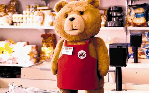 Parlantes y osos de peluche. “Ted” es un oso de peluche que cobra vida.