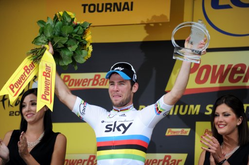 El británico Cavendish gana la 2ª etapa del Tour, Cancellara sigue líder. La etapa de hoy fue de 207.5 kilómetros. AFP.