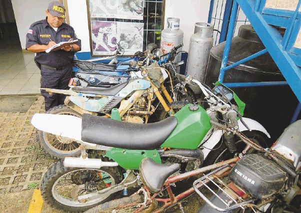 Decomisan motos robadas en Pital. Robadas. Edgar Chinchilla.