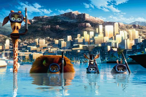 Carteleras de cines. “Madagascar 3”, película animada.