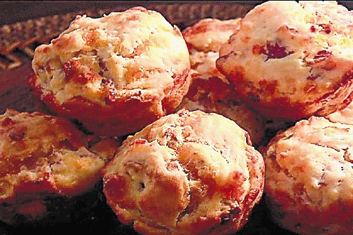Muffins de tocineta. 