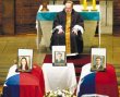 Notificación antecedió masacre en la embajada. Luis Eugenio Silva presidió el funeral de los diplomáticos en Chile. El presidente Ricardo Lagos estuvo en la ceremonia. Archivo.