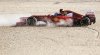 Ferrari con inicio atropellado. Fernando Alonso terminó en la grava, en la clasificación.EFE.