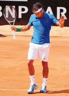 Federer elimina al argentino Berlocq en el Masters 1000 de Roma. Federer es el número dos del mundo. EFE.