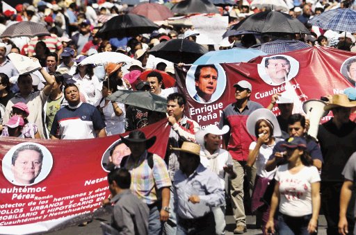  Marcha contra Nieto. La “marcha anti-Peña Nieto”. El Universal.