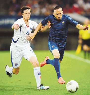 Ribery rescató a Francia. Franck fue vital.AFP