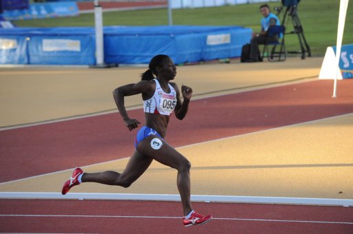 Sharolyn Scott: “estoy muy contenta”. La atleta quiere regresar al país para compartir su triunfo. Archivo.