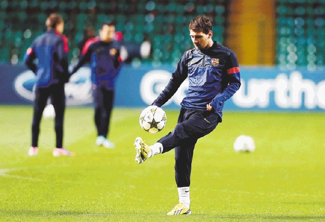  Tito se juega el año ante el Celtic. Vilanova agregó que espera que Messi vuelva al gol. AFP.