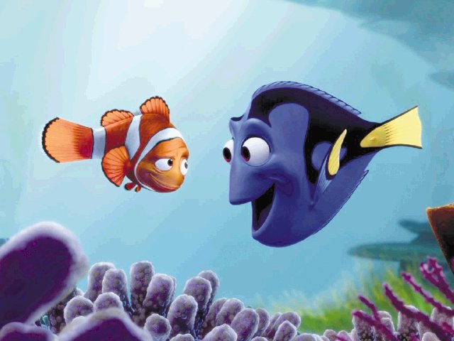 Cartelera de cine. Buscando a Nemo 3D.