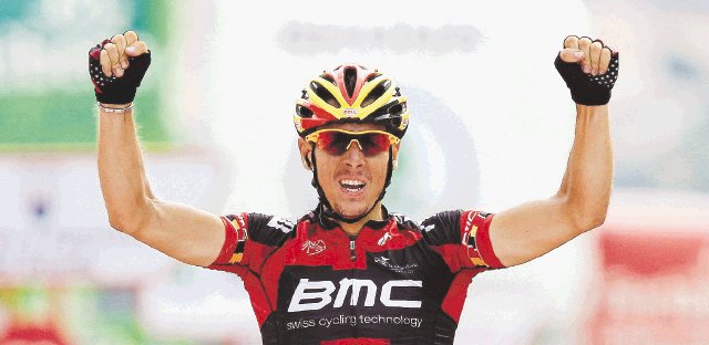 Contador tendrá hoy fuerte lucha. Philippe Gilbert fue el ganador ayer de la etapa 19.EFE.