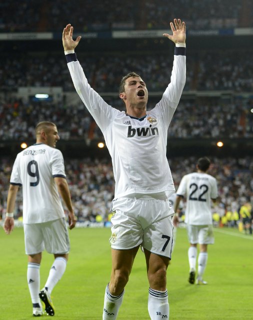 Ronaldo reencuentra la alegría. Cristiano Ronaldo tras anotar su gol. AFP
